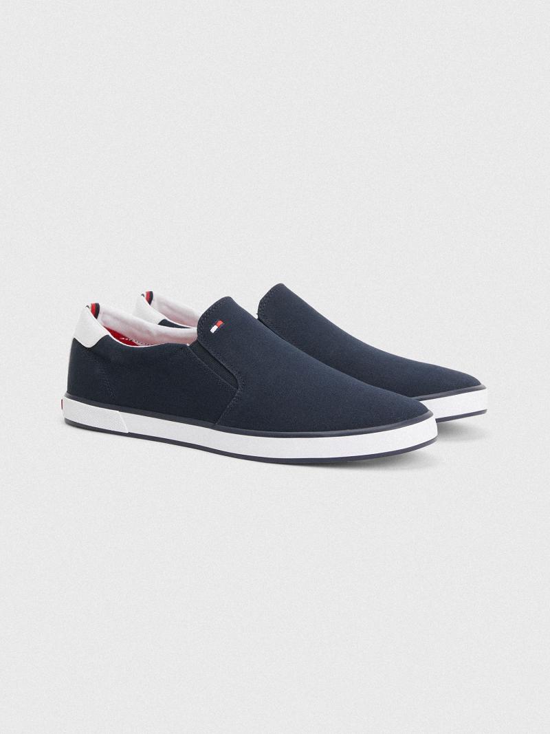 Férfi Tommy Hilfiger Slip-on Sneaker Kék | HU 1413OKI